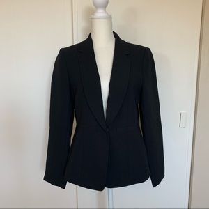 TAHARI ASL Black Single Button Blazer Sz 4P